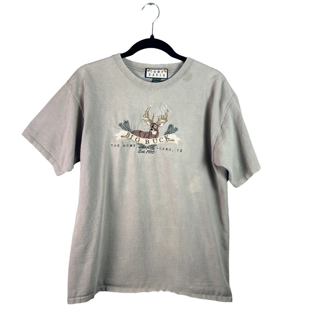 90s Camp David Graphic T-Shirt Men's M Western Outdoor